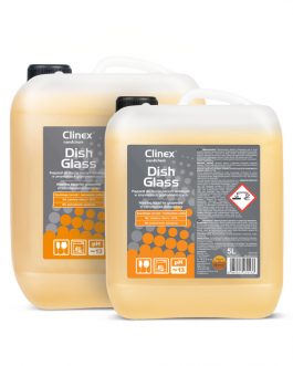 CLINEX DISHGLASS ( Επαγγελματικό υγρό απορρυπαντικό για τα γυάλινα σκεύη για πλυντήρια πιάτων 5L , 10L )
