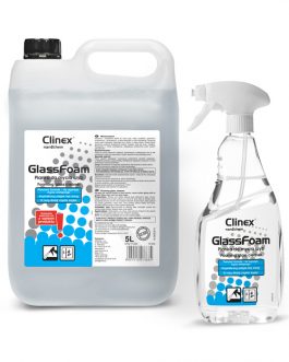 CLINEX GLASS FOAM ( Επαναστατικός αφρός καθαρισμού για τζάμια, γυάλινες επιφάνειες 650ML , 5L )
