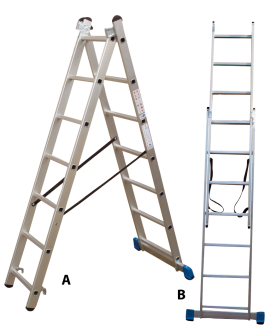 ΣΚΑΛA ΑΛΟΥΜΙΝΙΟΥ ΔΥΟ ΤΕΜΑΧΙΩΝ ΠΤΥΣΣΟΜΕΝH (ΕΛΑΦΡΟΥ ΤΥΠΟΥ)