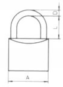 Λουκέτα Ασφαλείας Μπρούτζινο 20″