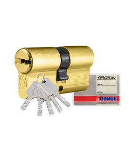 Domus Αδιάρρηκτος Κύλινδρος Ασφαλείας Proton 62mm (31-31) – Χρυσό (Brass)