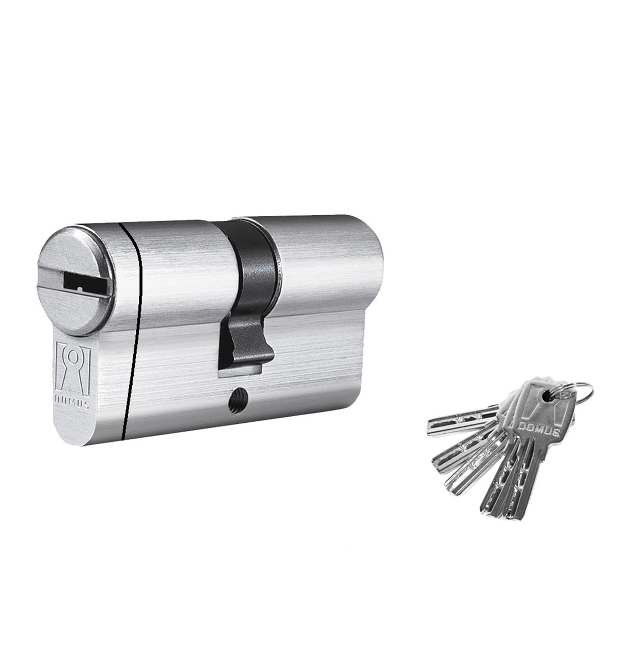 Domus Κύλινδρος Ασφαλείας Econ 90mm (30-60) – Ασημί (Nickel)