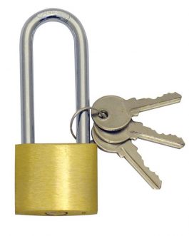 Λουκέτο Ασφαλείας Μακρύλαιμο Μπρούτζινο 20″